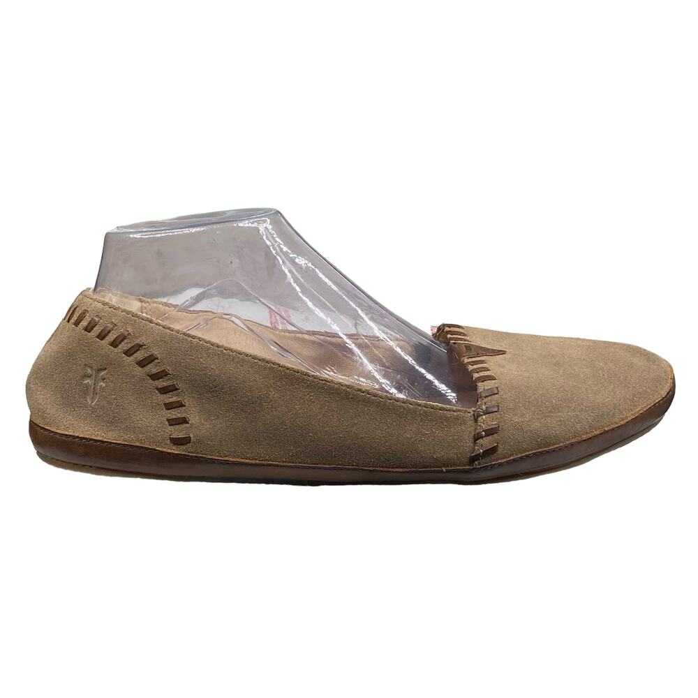 Frye Women’s Tegan Brown Nubuck Slip On Ballet Flats Size US 10